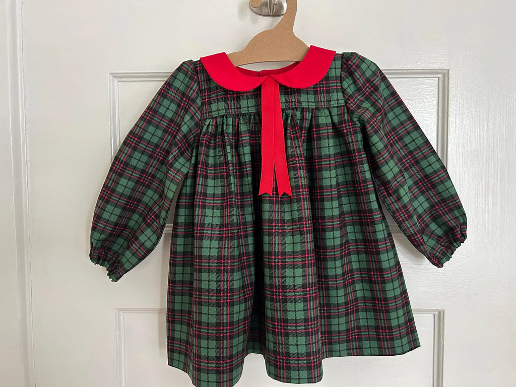 Little Green Plaid Dress (MADE TO ORDER)
