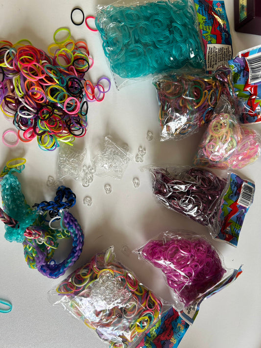 Rainbow Loom - Rubber Bands - 6+bags of rubber bands