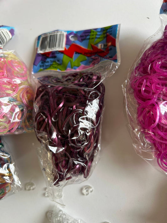 Rainbow Loom - Rubber Bands - 6+bags of rubber bands