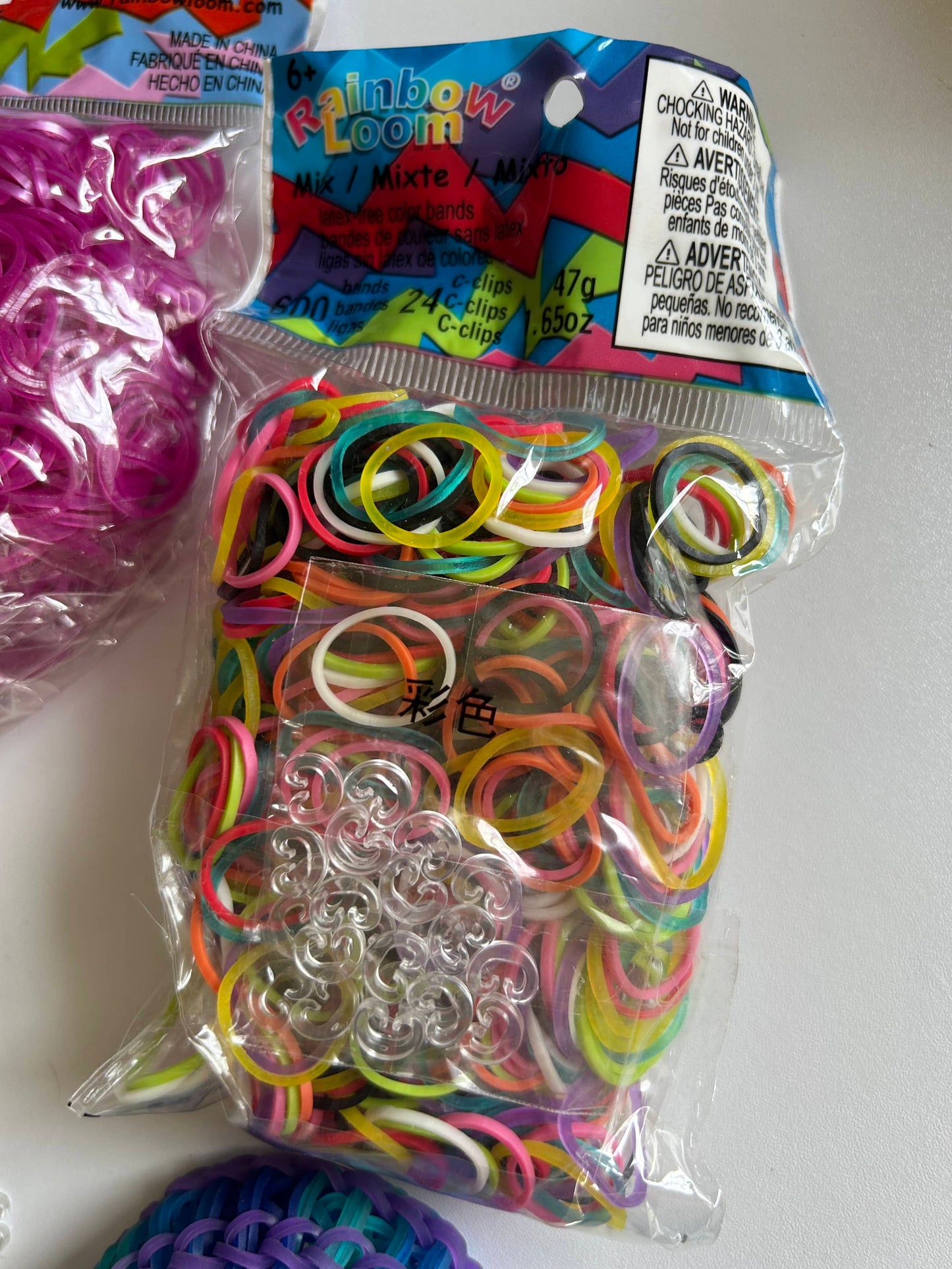 Rainbow Loom - Rubber Bands - 6+bags of rubber bands