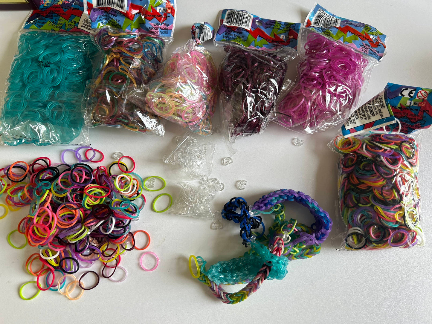 Rainbow Loom - Rubber Bands - 6+bags of rubber bands