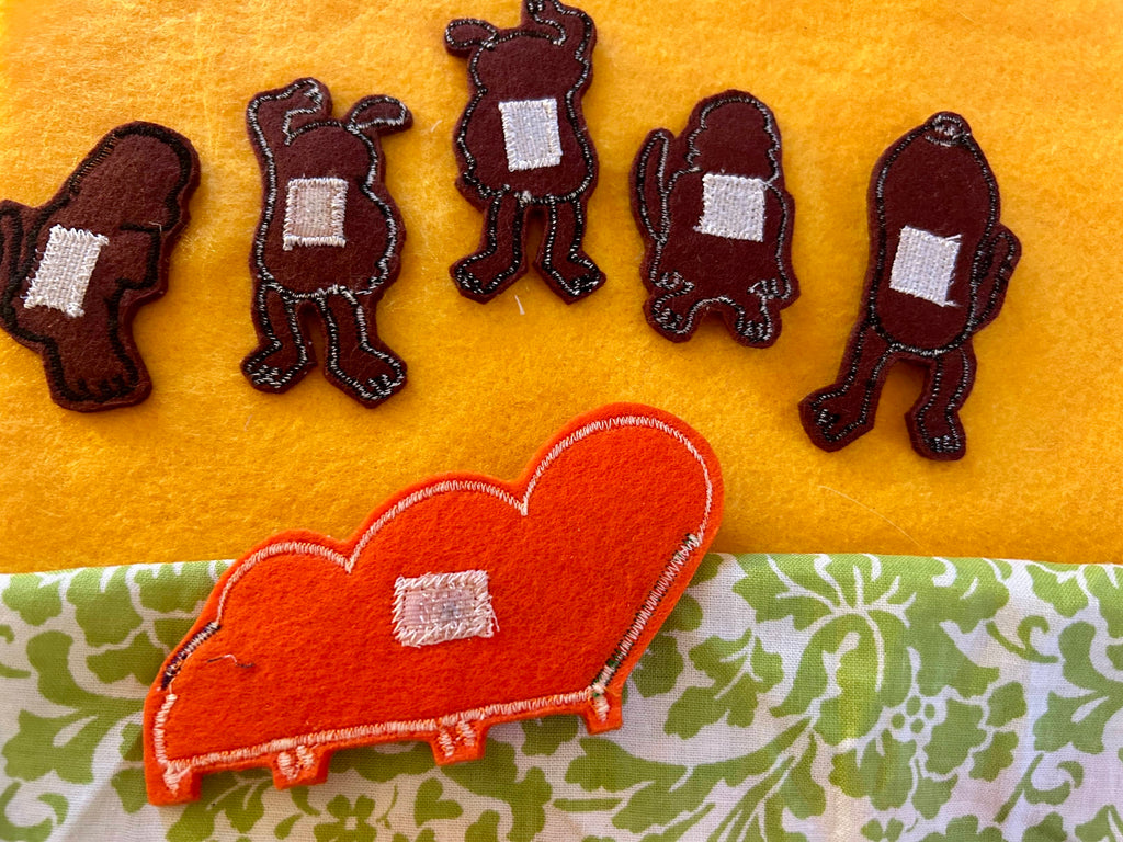 5 Little Monkeys Jumping on Bed - Velcro Flannel Board Set (Pre-Loved)