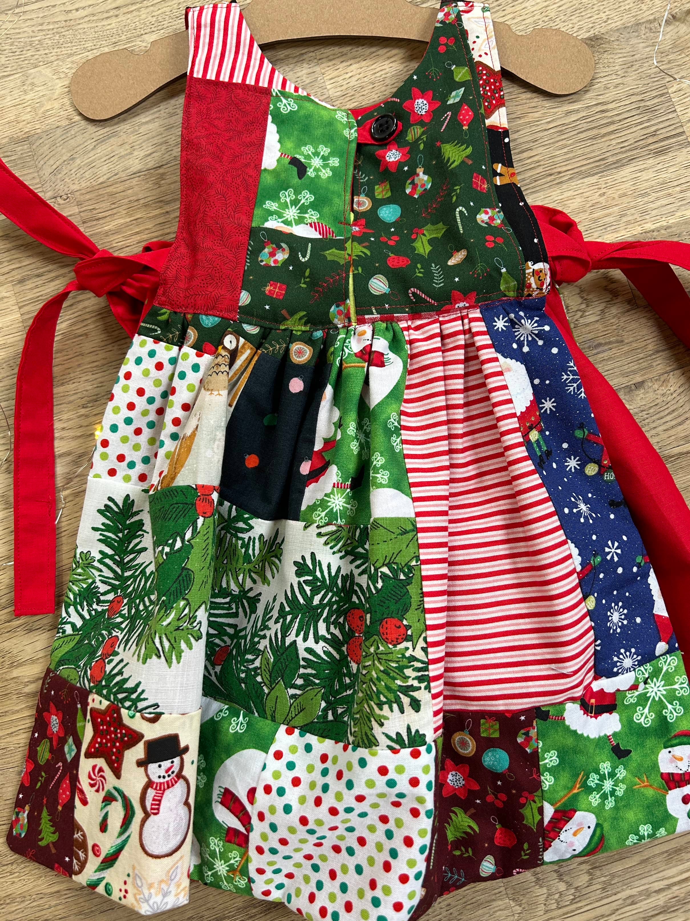 Holiday Patchwork Pinafore (Sample) Size 3t