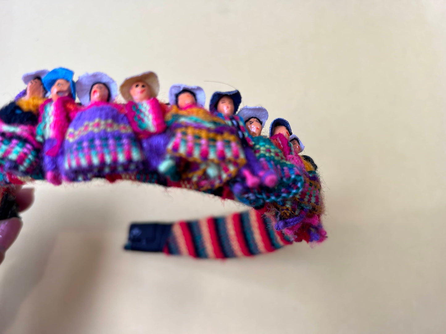 Hand Made Worry Doll Headband Peru Artisan Made Hair Accessory (Pre-Loved)