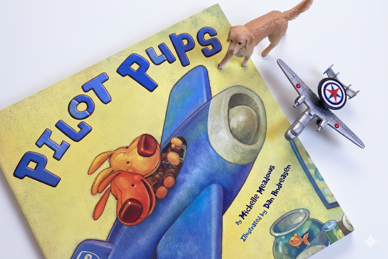 Pilot Pups Book + Dog + Airplane