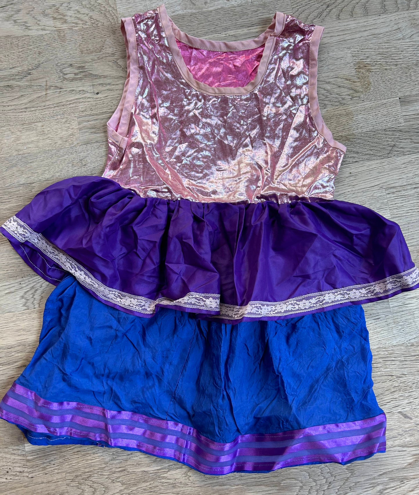 Pink and Purple Tiered Dress (Pre-Loved) Size 4-5