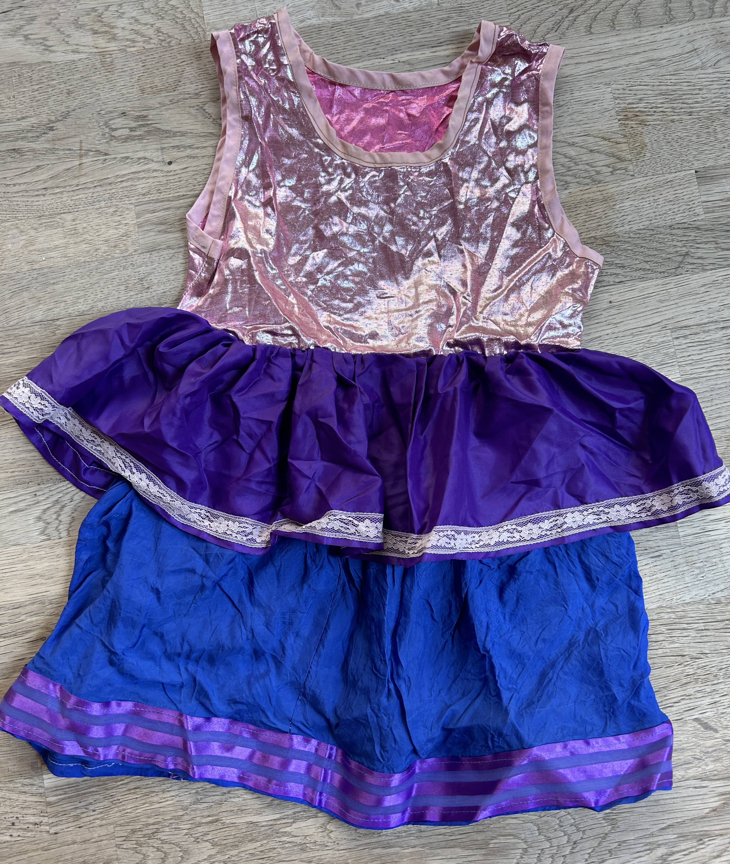 Pink and Purple Tiered Dress (Pre-Loved) Size 4-5