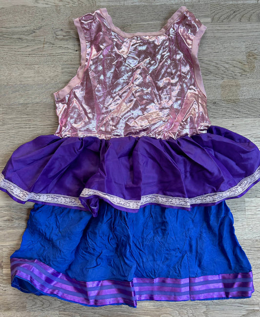 Pink and Purple Tiered Dress (Pre-Loved) Size 4-5
