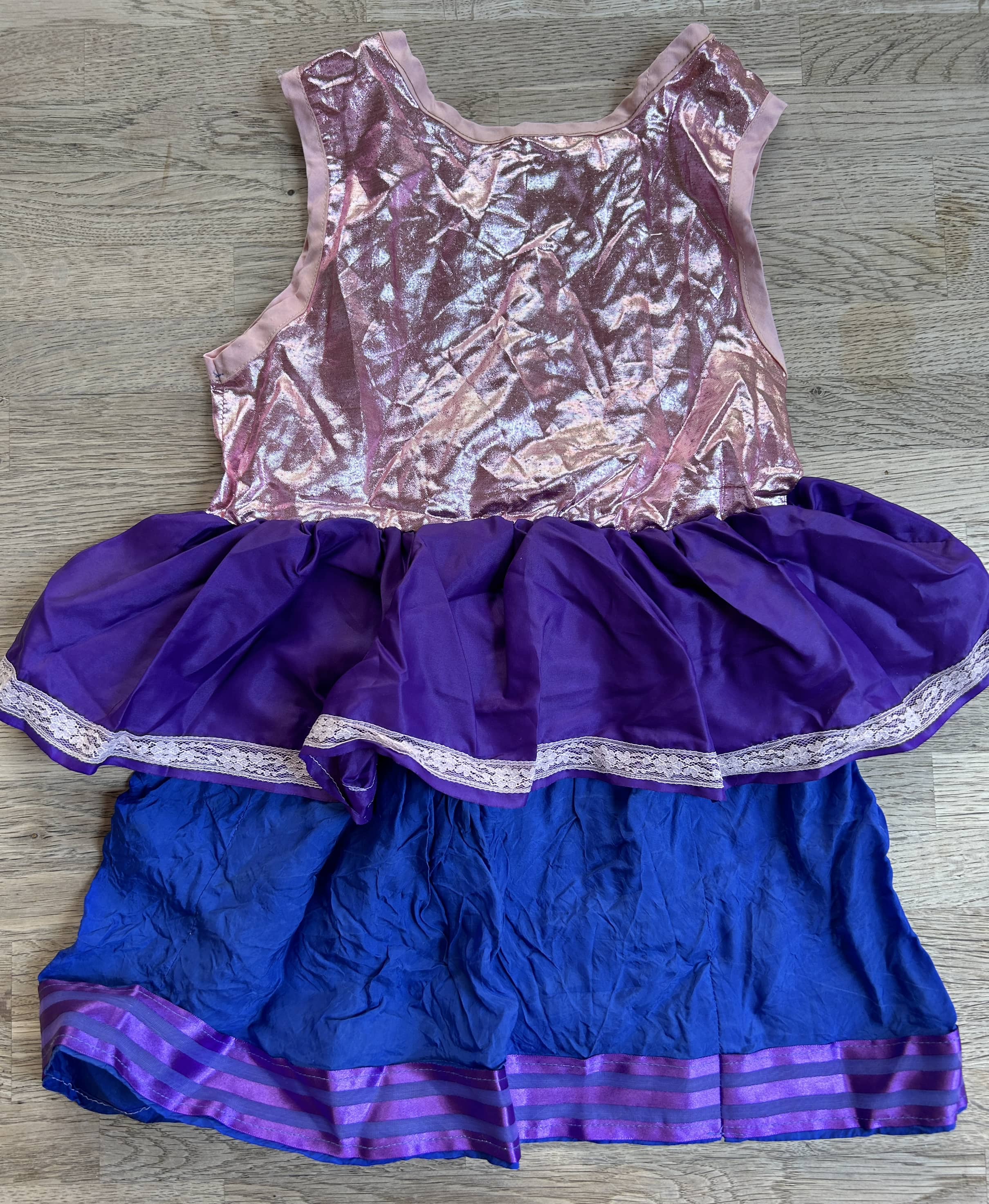 Pink and Purple Tiered Dress (Pre-Loved) Size 4-5