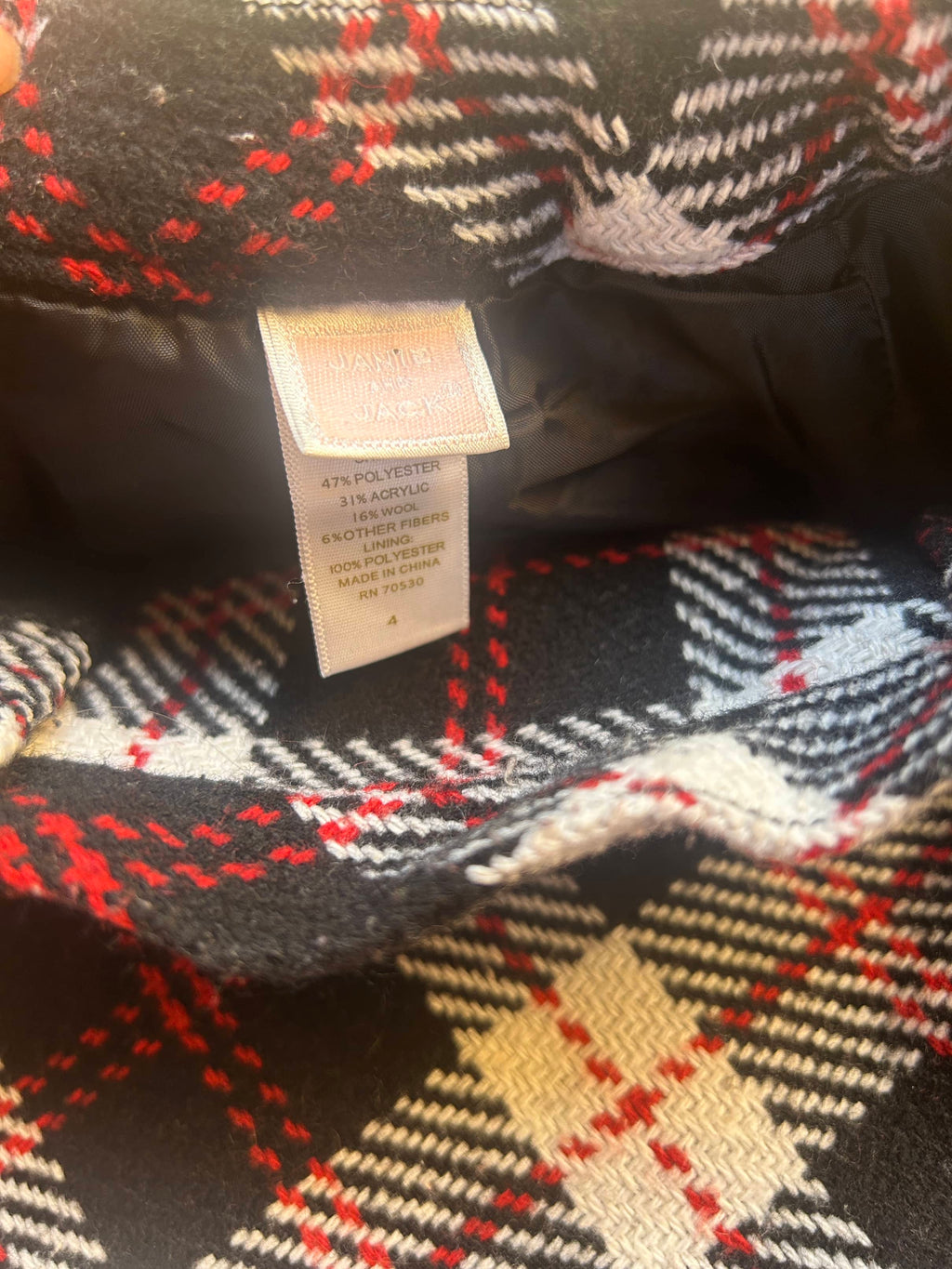 Black Plaid Skirt (Pre-Loved) Size 4t - Janie & Jack