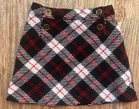 Black Plaid Skirt (Pre-Loved) Size 4t - Janie & Jack