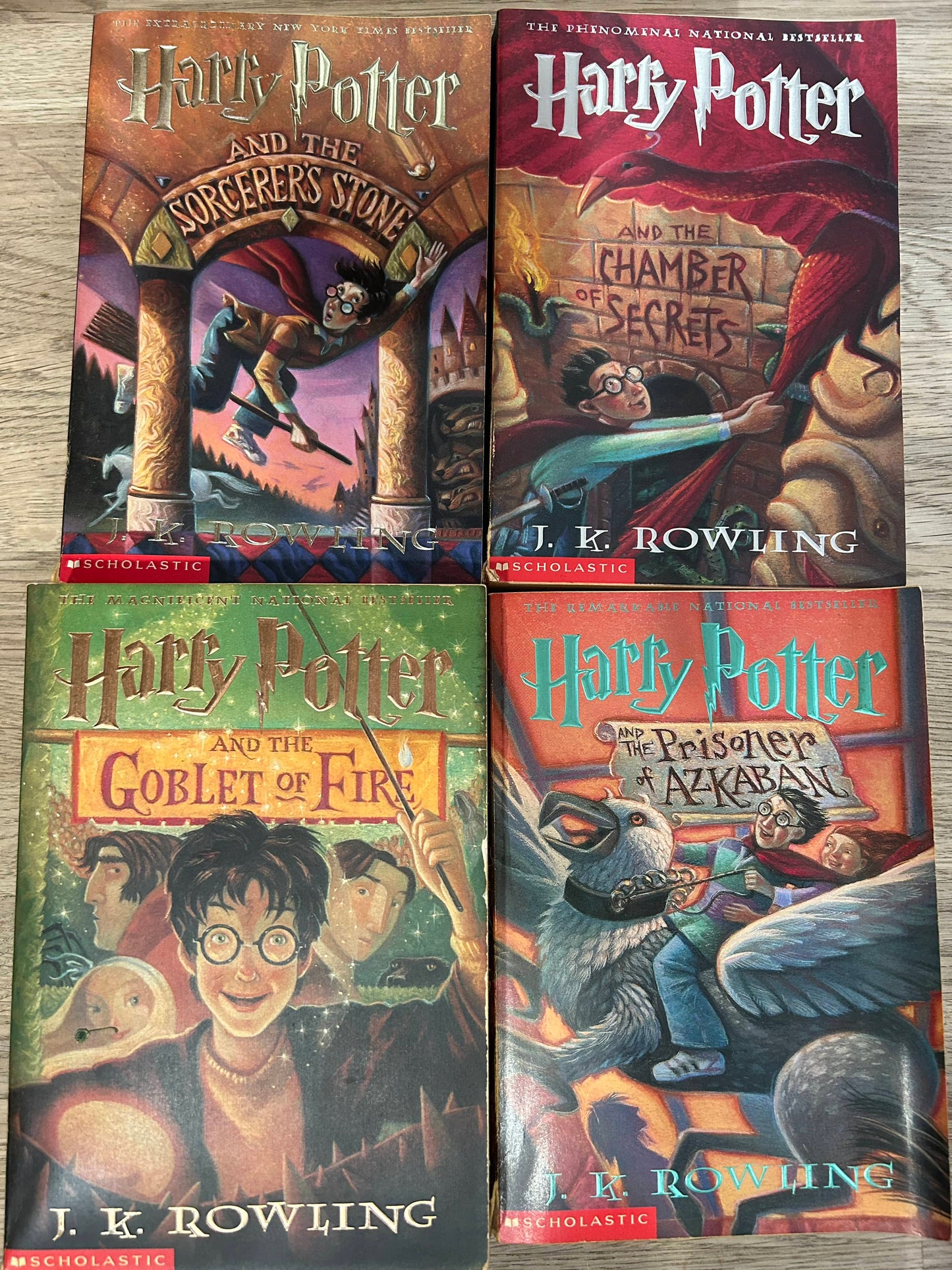 Harry Potter Book SET - the First Four Thrilling Adventures at Hogwarts - Books 1 - 4