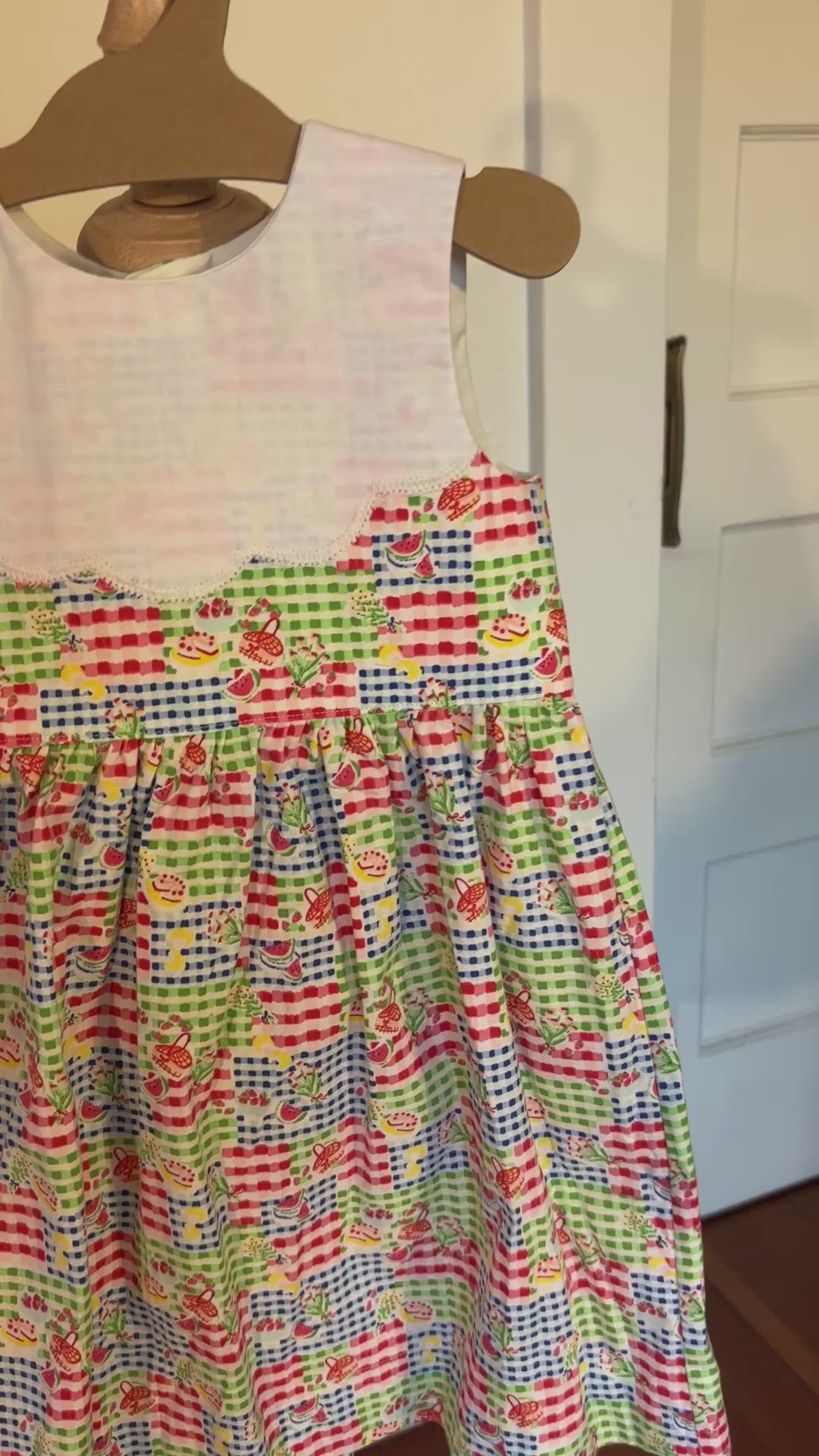Red Picnic Plaid Summer Dress | Made to Order