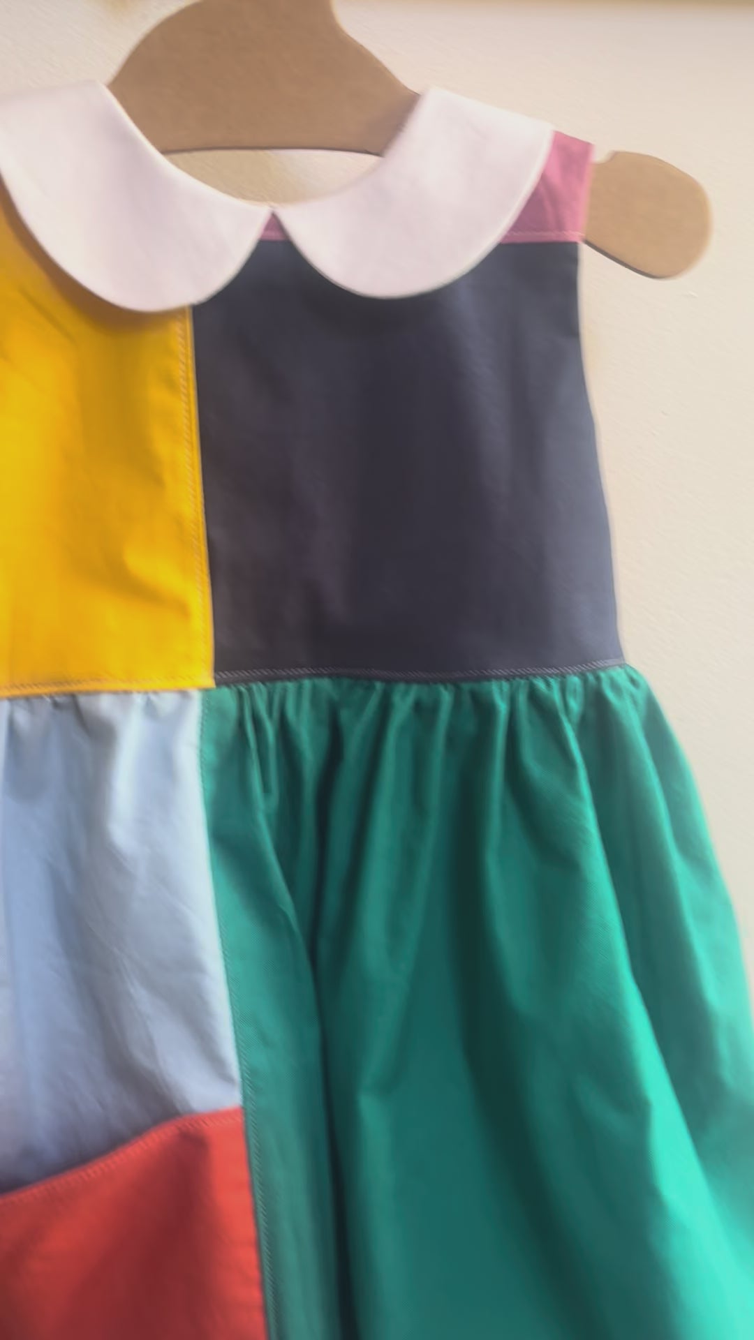 Little Colorblock Dress | Rainbow Patchwork Dress | Size 2t