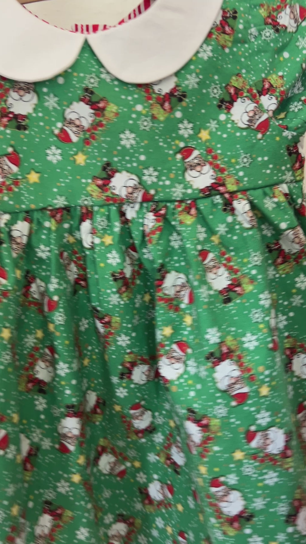 Little Green Santa Dress | Size 18 month