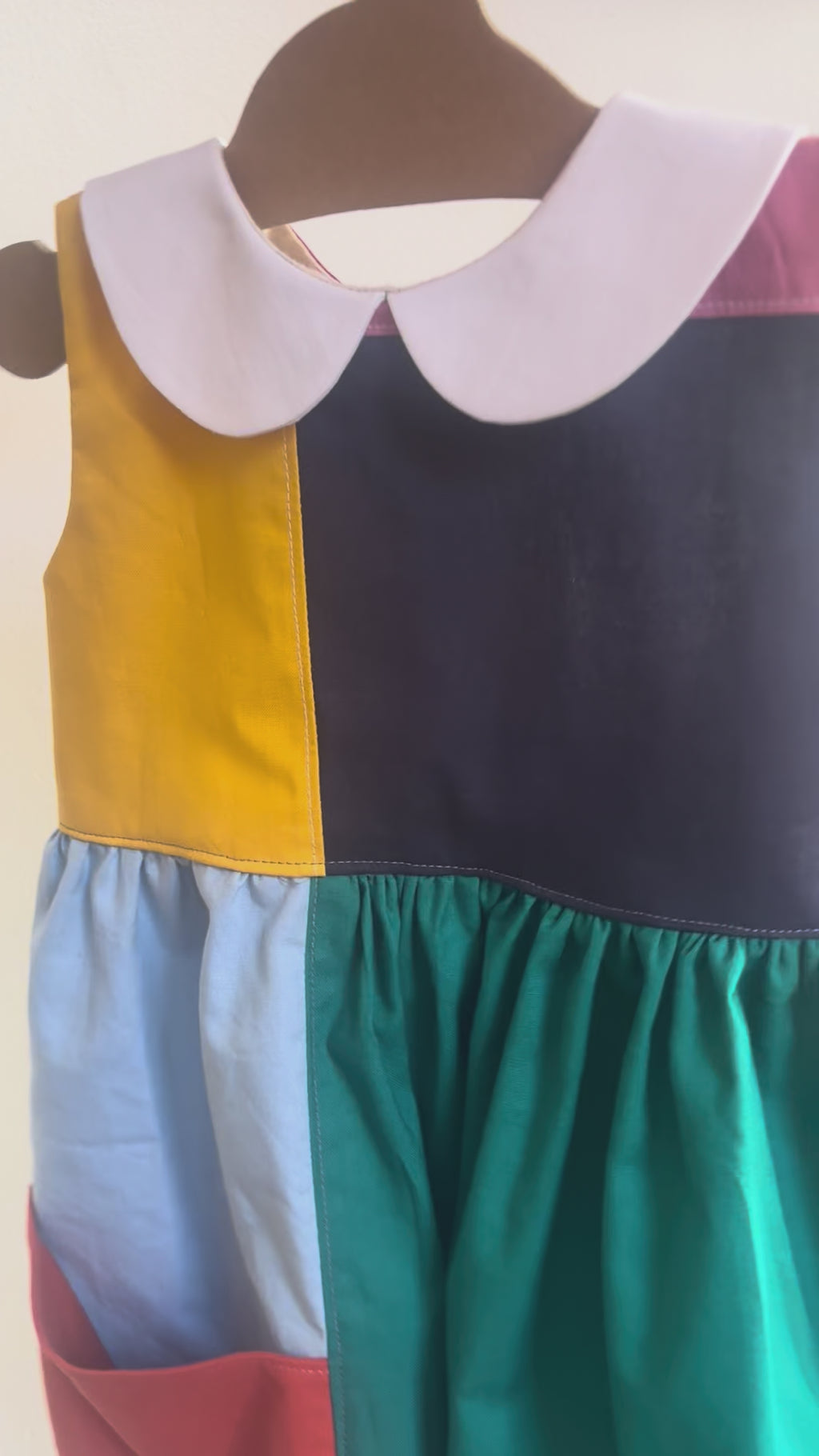 Little Colorblock Dress | Rainbow Patchwork Dress | Size 2t