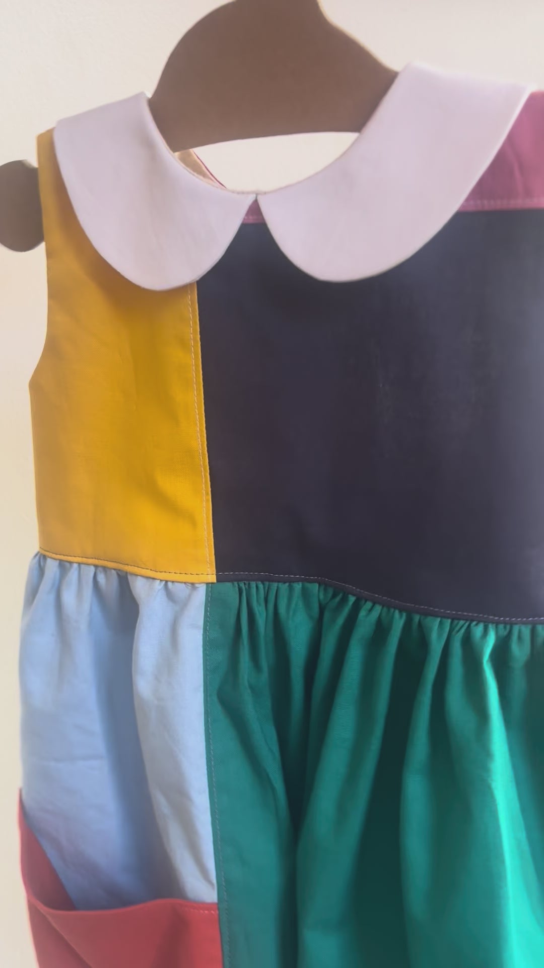 Little Colorblock Dress | Rainbow Patchwork Dress | Size 2t
