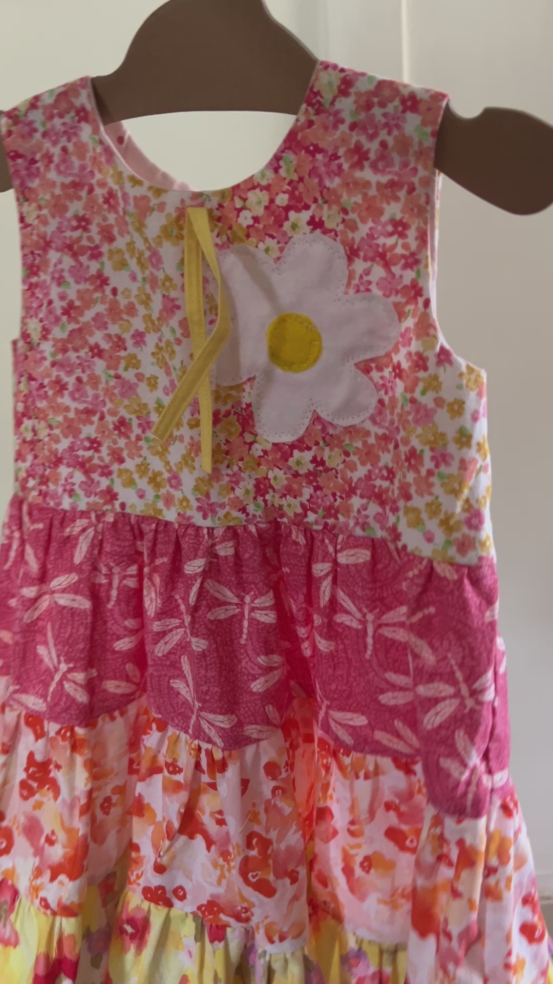 Pretty Pink Floral Dress (SAMPLE) Size 3t - Ready to Ship