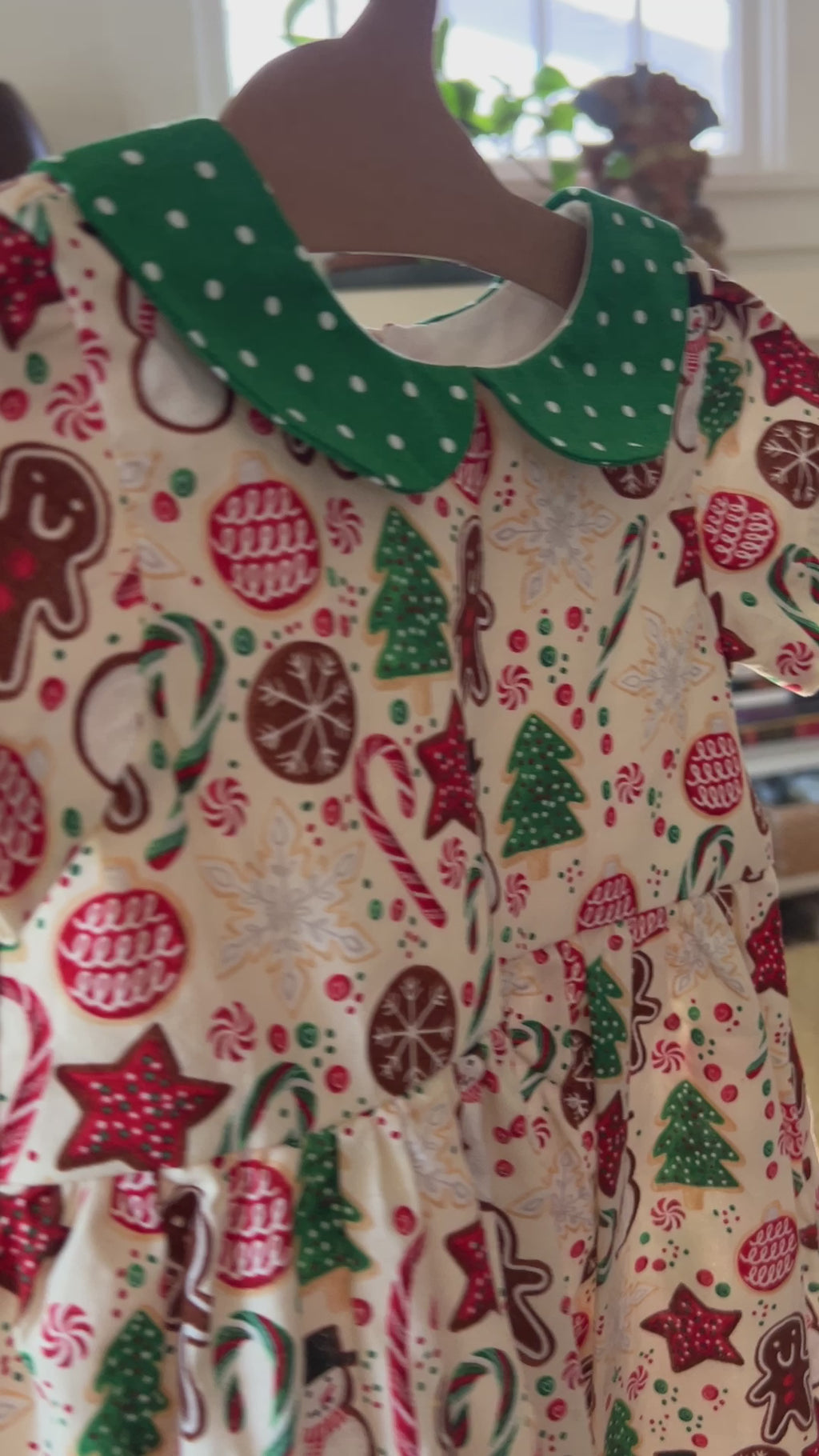 Gingerbread, Snowmen & Holiday Cookies Dress | Size 3t ✨