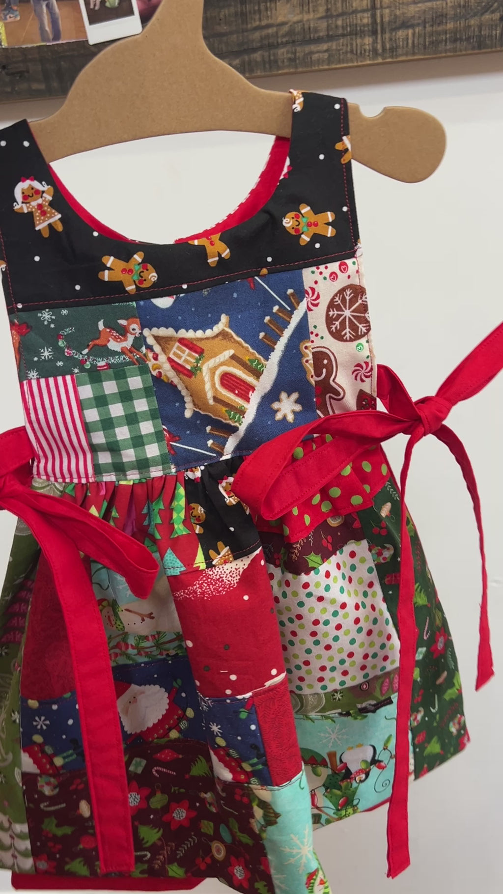 Holiday Patchwork Pinafore (MADE TO ORDER)