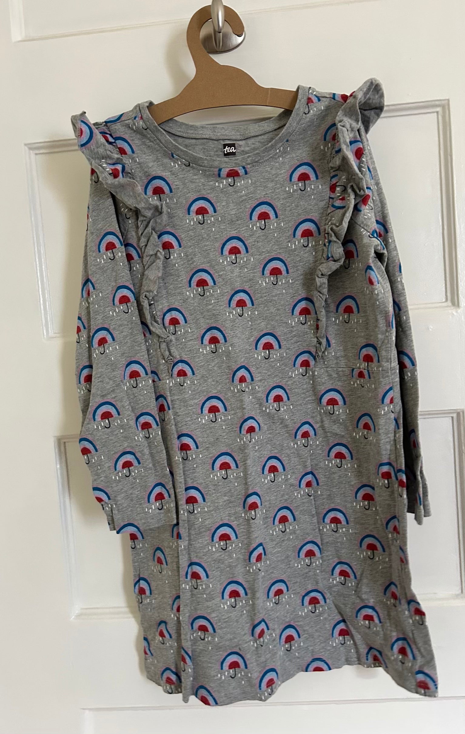 Rainbow Flutters Dress (Pre-Loved) Size 8 - Tea Collection