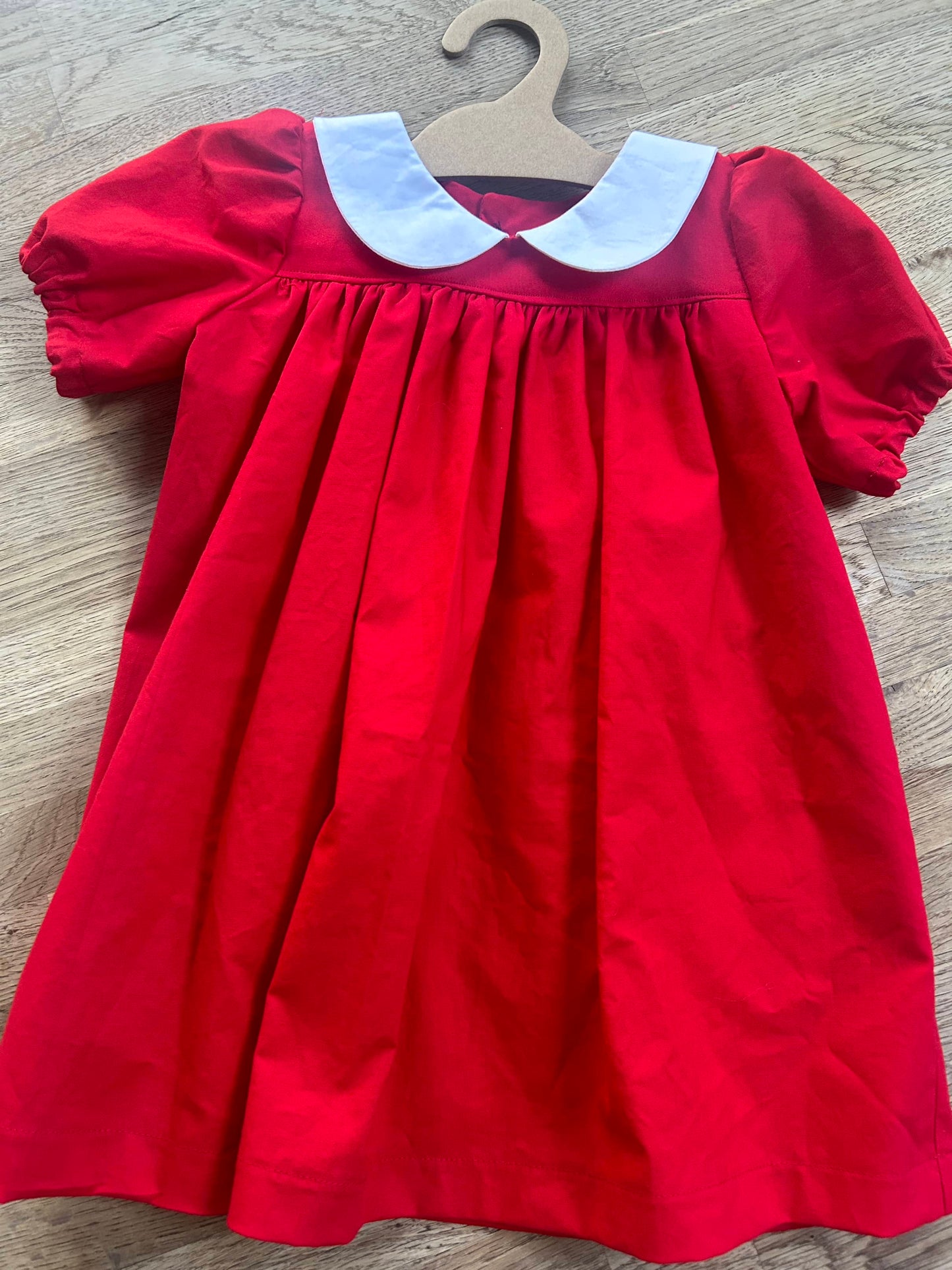 Little Red Dress with Peter Pan Collar (SAMPLE) Size 3t