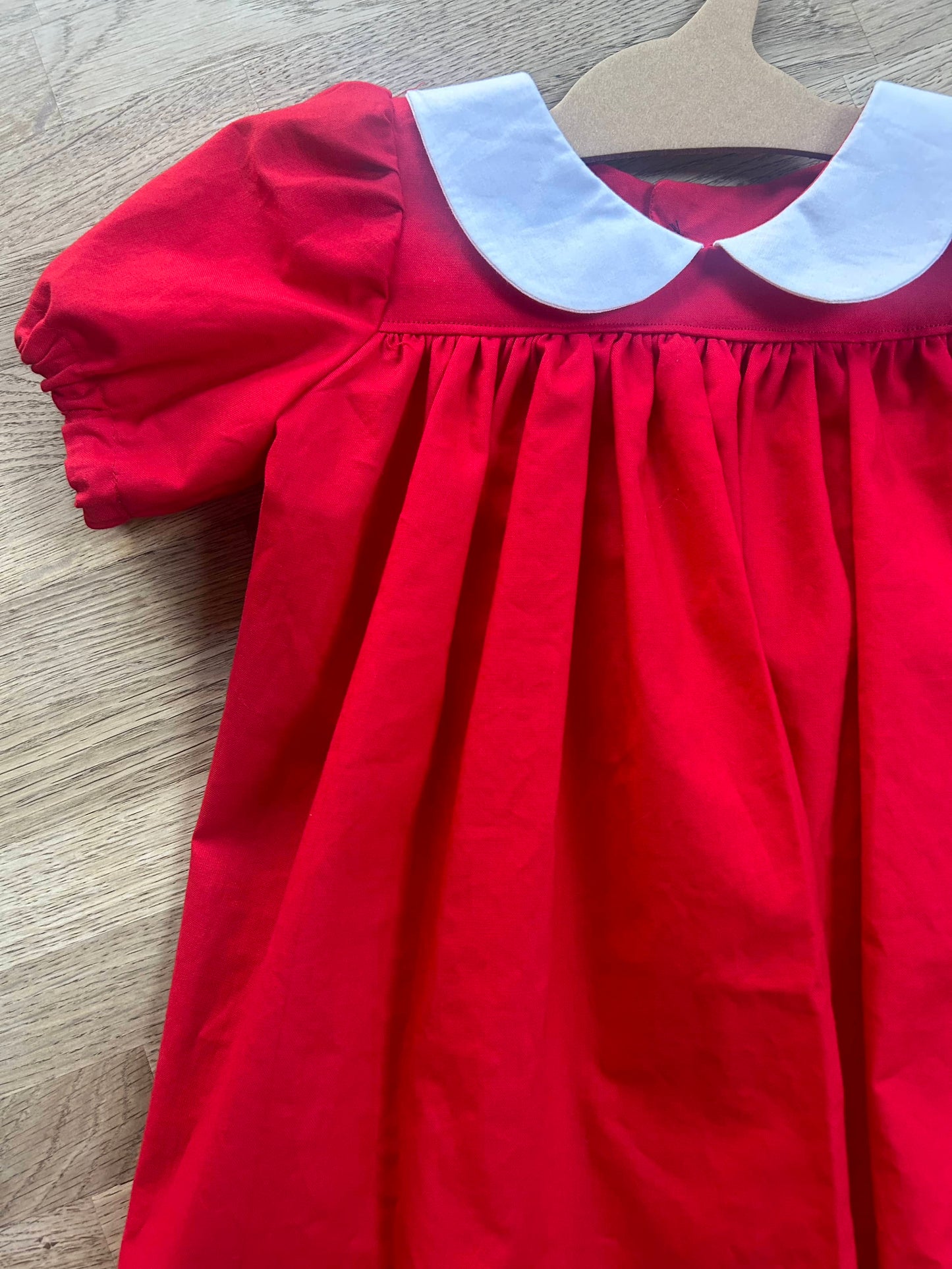 Little Red Dress with Peter Pan Collar (SAMPLE) Size 3t