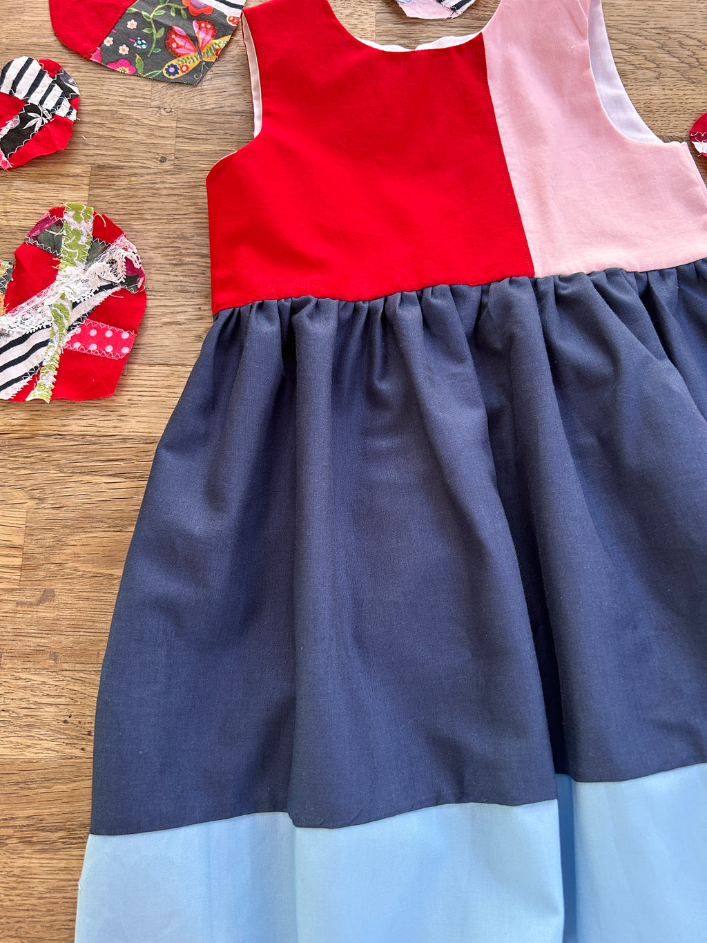 Little Red Dress with a Dash of Pink (Made to Order)