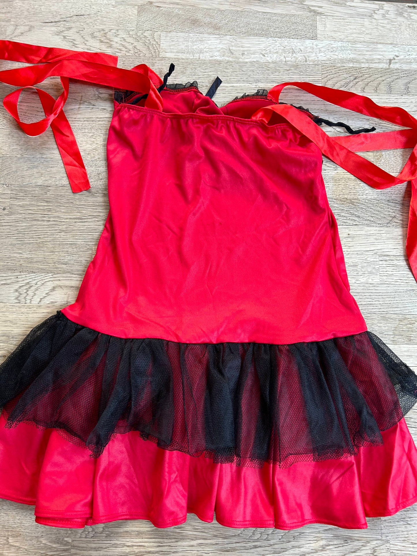 Red and Black Dress (Pre-Loved) Size M - Size 5-6