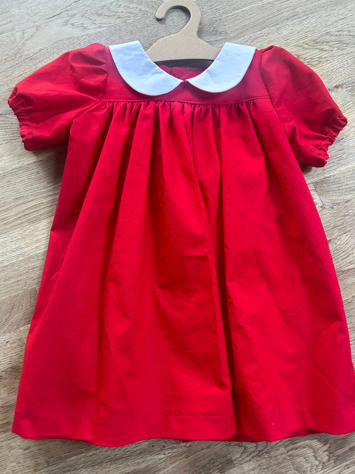 Little Red Dress with Peter Pan Collar (SAMPLE) Size 3t