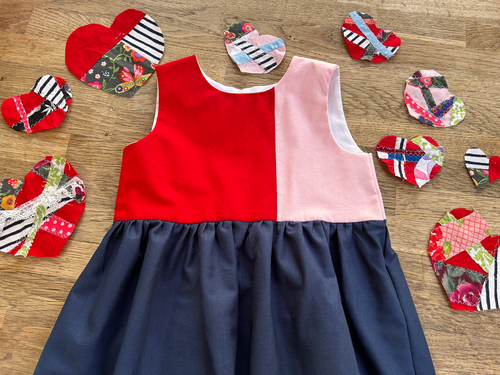 Little Red Dress with a Dash of Pink (Made to Order)