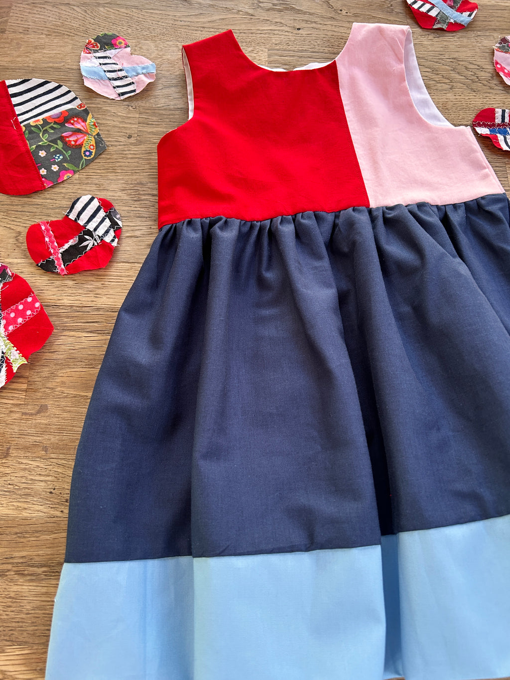 Little Red Dress with a Dash of Pink (Made to Order)