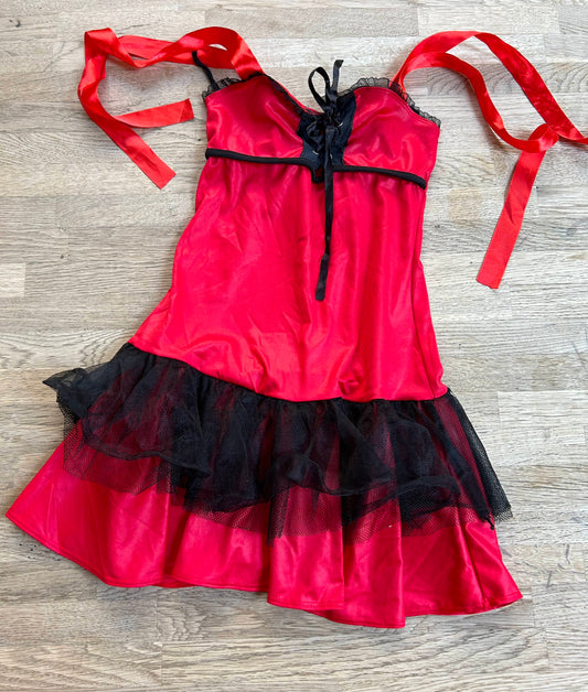 Red and Black Dress (Pre-Loved) Size M - Size 5-6