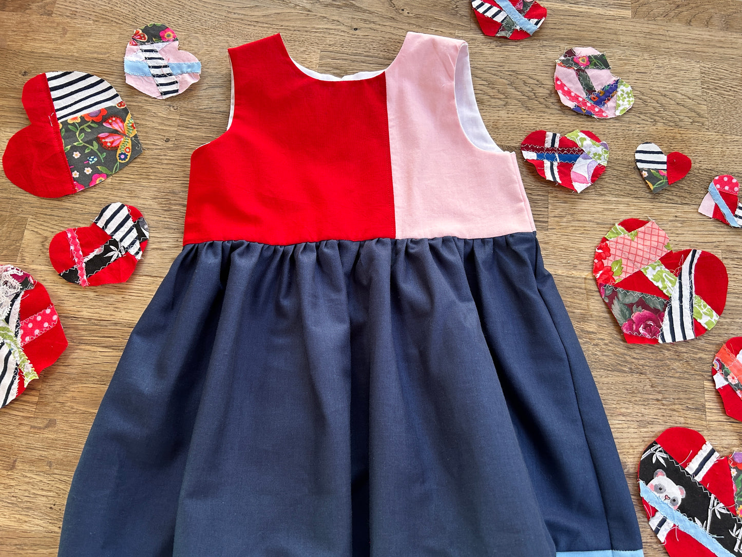 Little Red Dress with a Dash of Pink (Made to Order)