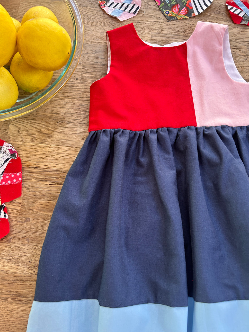 Little Red Dress with a Dash of Pink (Made to Order)