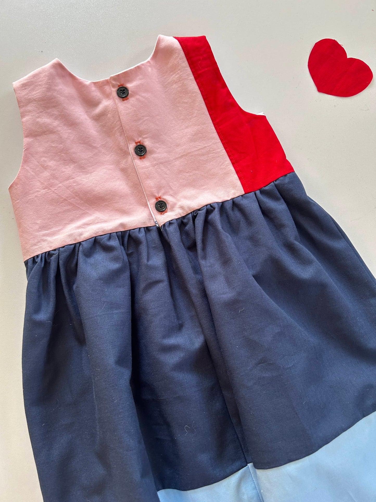 Little Red Dress with a Dash of Pink (SAMPLE) Size 3t