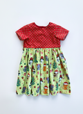 Red, Polka Dot Holiday Puppies & Kitties Dress (NEW) Size 2/3t