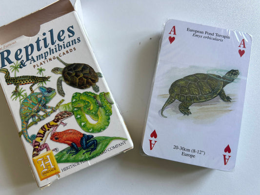Reptiles and Amphibians Playing Cards (Pre-Loved) Plastic still on