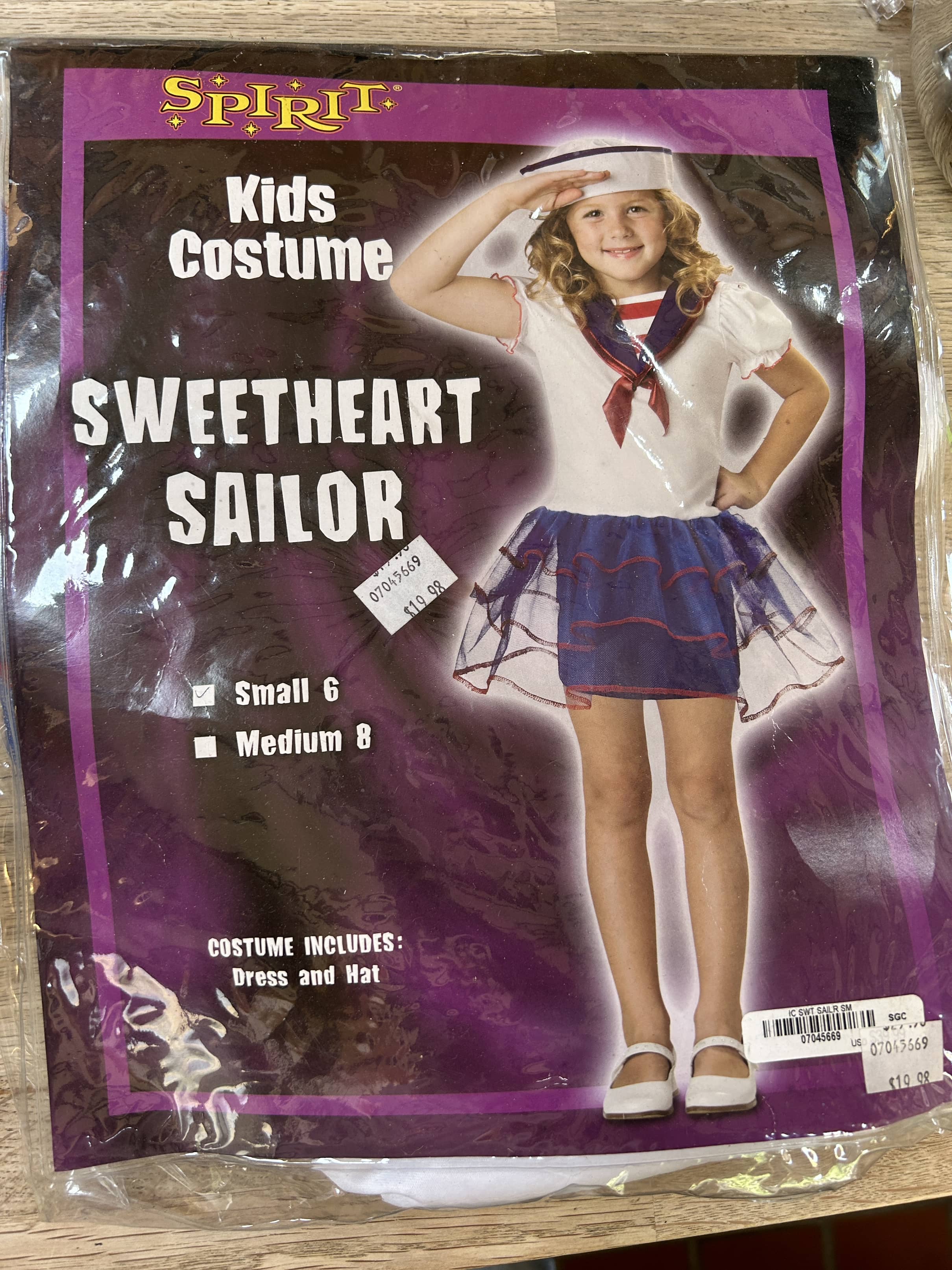 Spirit - Kids Costume - Sweetheart Sailor Costume (Pre-Loved) Size Small/6
