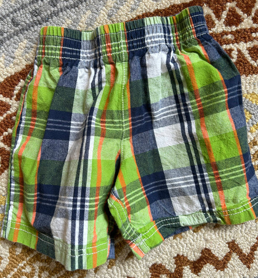 Green Plaid Shorts (Pre-Loved) Size 18 Months