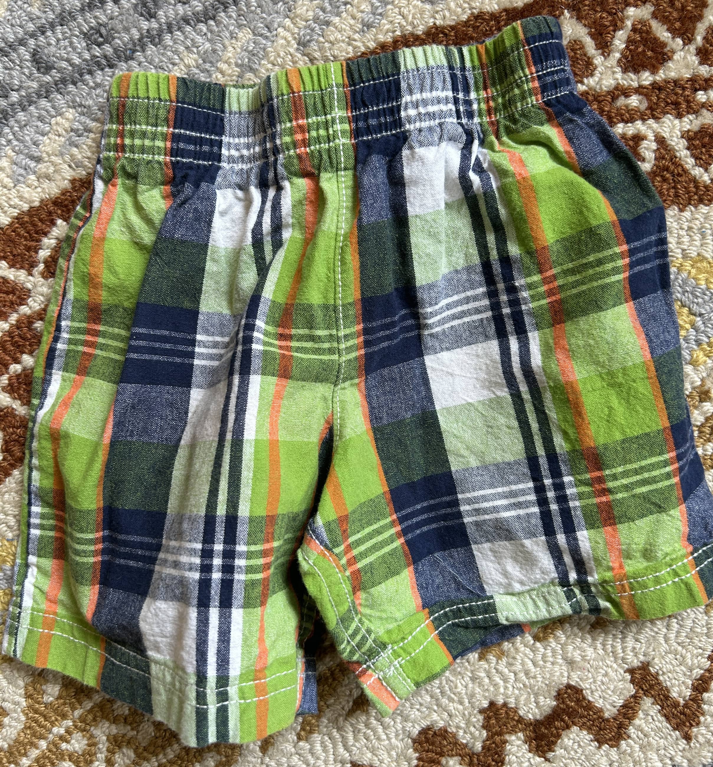 Green Plaid Shorts (Pre-Loved) Size 18 Months