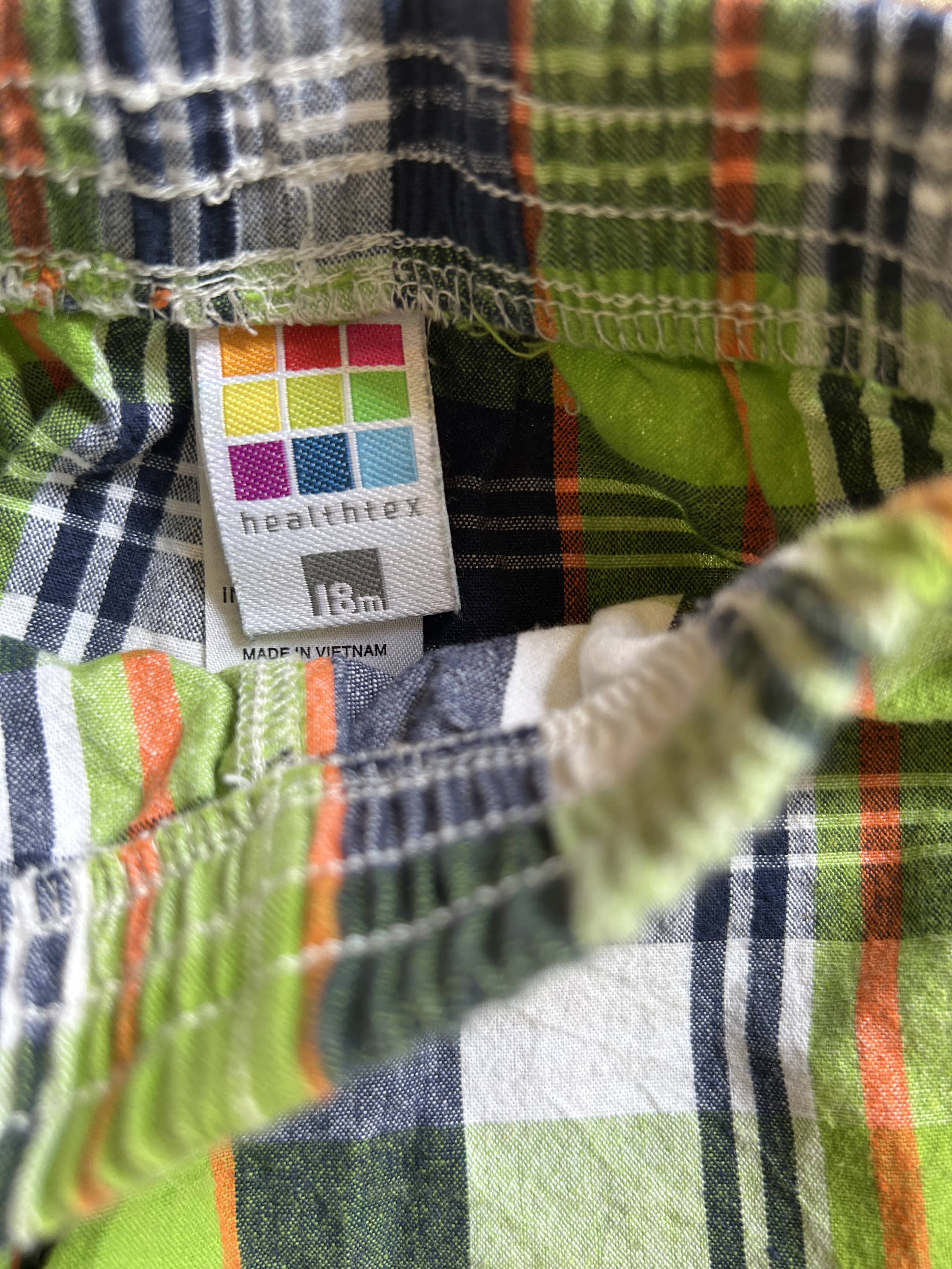 Green Plaid Shorts (Pre-Loved) Size 18 Months