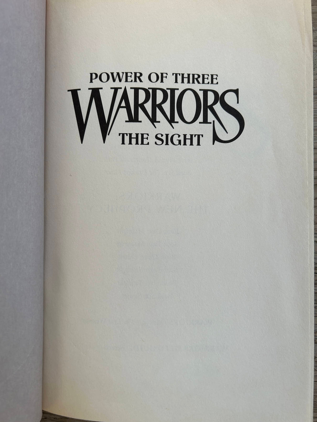 Power of Three Warriors - the Sight - Erin Hunter