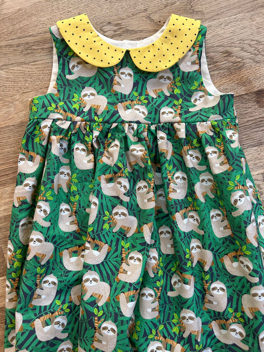 Happy Sloths Dress (sample) Size 2