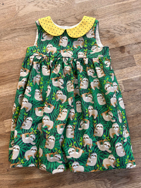 Happy Sloths Dress (sample) Size 2