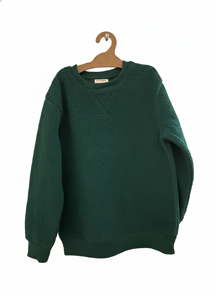 Green Fleece Sweater / Sweatshirt (Pre-Loved) Size M / 8-10 - Cat & Jack