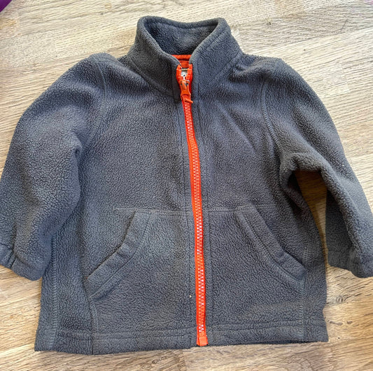 Gray Fleece Zip-Up Sweatshirt (Pre-Loved) Size 12-18 Months - Children's Place