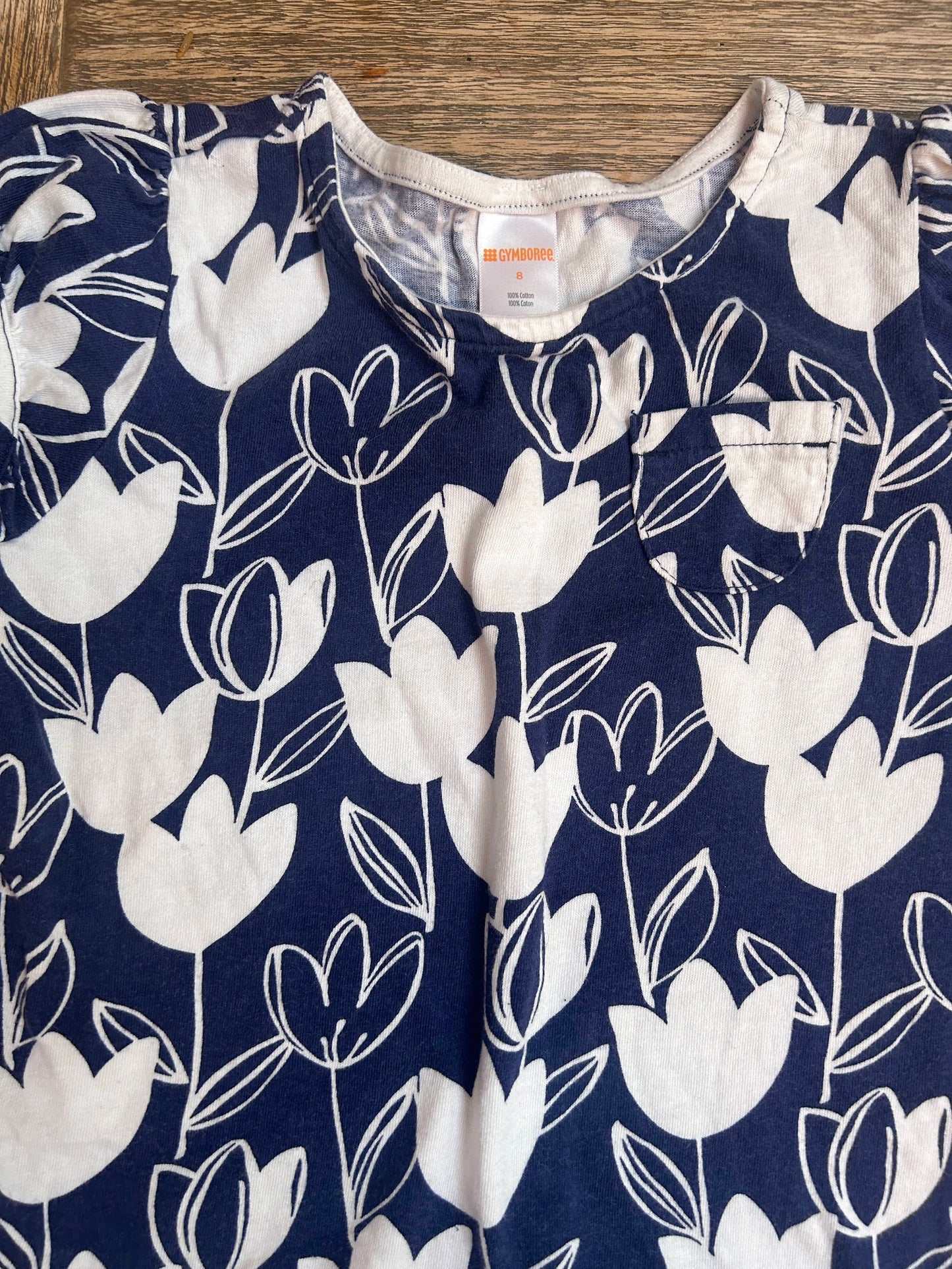 Blue & White Tulip Dress (Pre-Loved) Size 8 - Gymboree