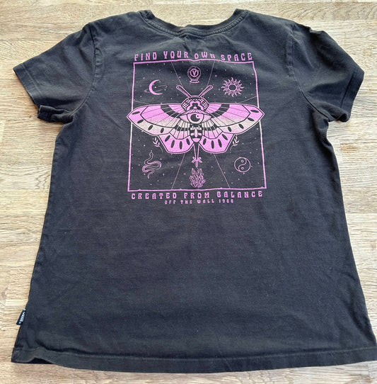 Black Butterfly T-shirt (Pre-Loved) Size 12 - Vans