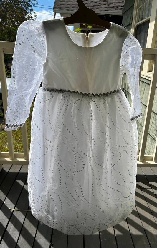 Costume - Fancy Dress-Up White Dress (Pre-Loved) Size 4/5